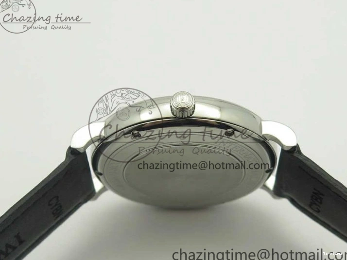 MIROTIME 0306 Supportive Portofino Automatic SS AF 1:1 Best Edition White Dial on Black Croco Leather Strap A 7184